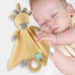 Baby Blanket With Stuffed Animal Plush Giraffe Cartoon